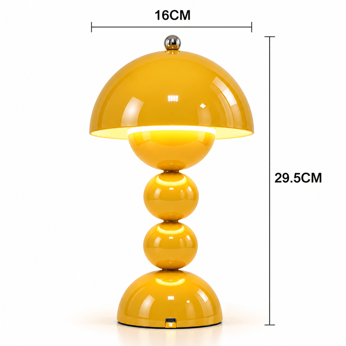 Lampe Champignon Scandinave Jaune - Maison Du Design