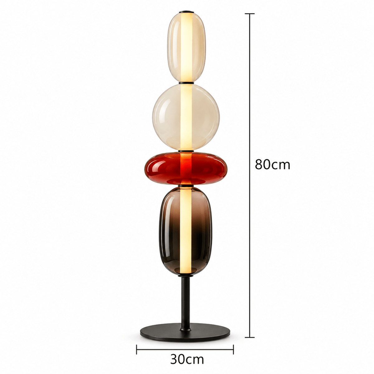 Lampe Sur Pied Verre Coloré Design - Maison Du Design