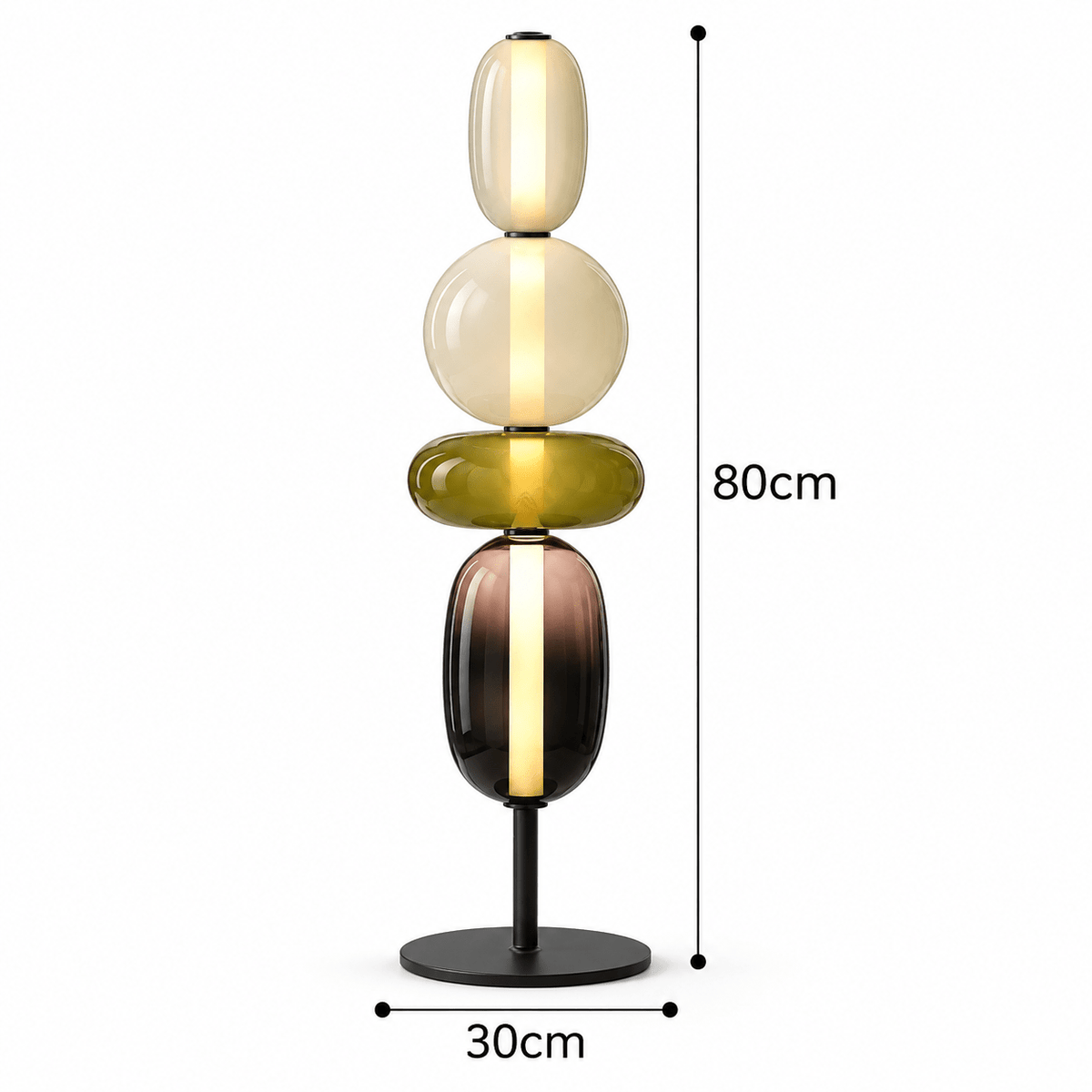 Lampe Sur Pied Verre Design Coloré - Maison Du Design