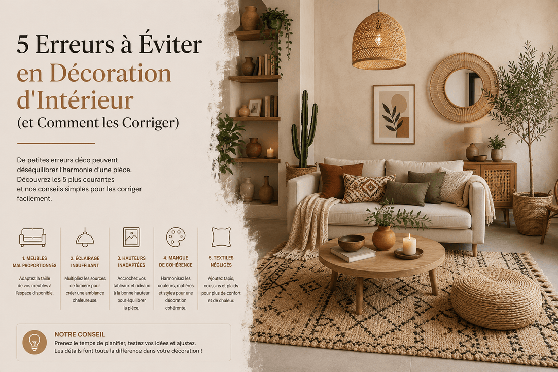 5 Erreurs à Éviter en Décoration d'Intérieur (et Comment les Corriger) - Maison Du Design