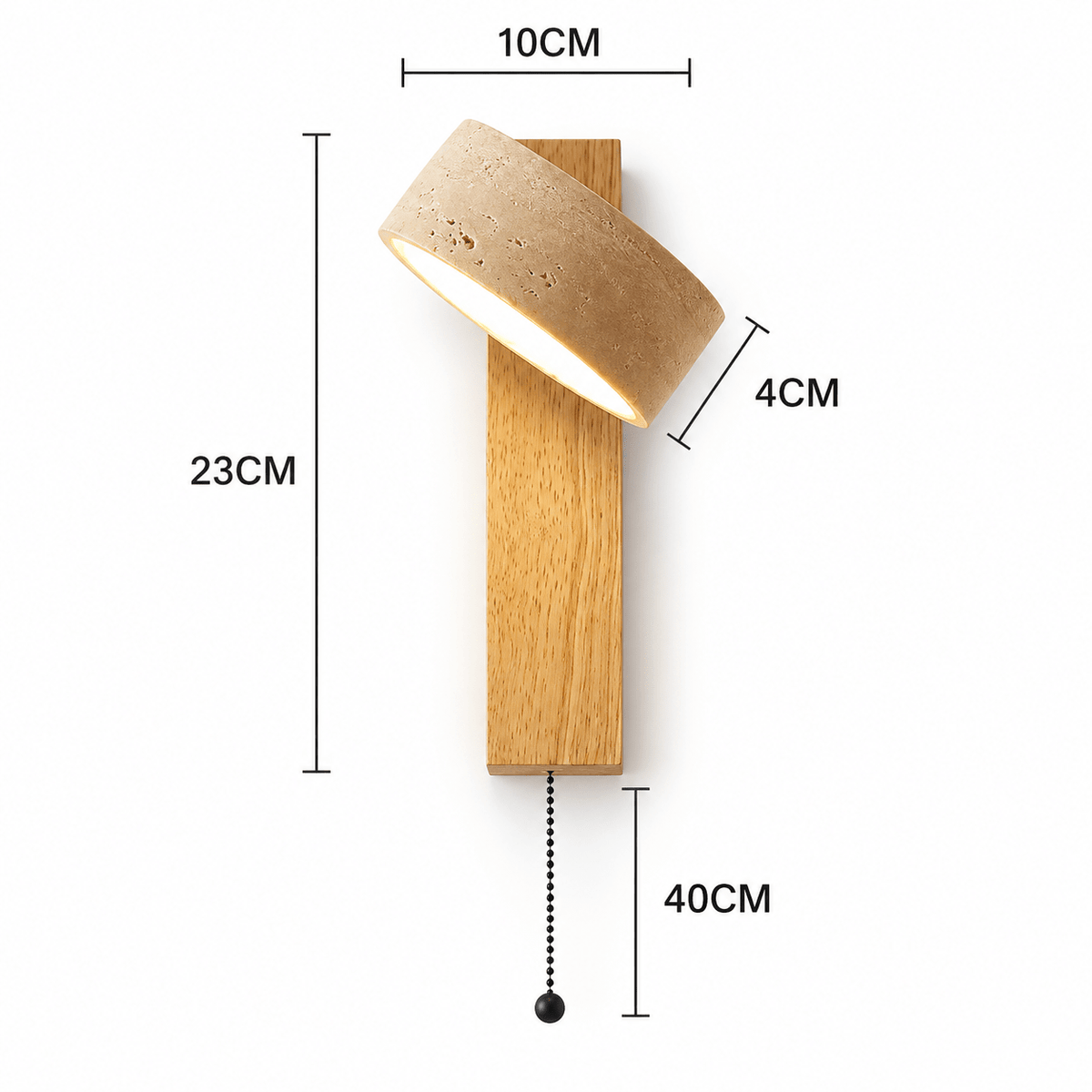 Applique Murale Bois et Travertin Design - Maison Du Design