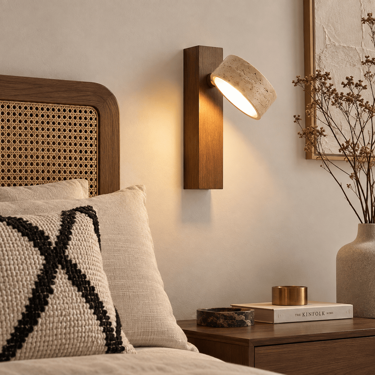 Applique Murale Bois et Travertin Design - Maison Du Design