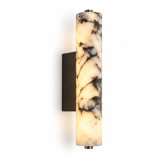 Applique Murale Colonne Marbre Noir et Blanc - Maison Du Design