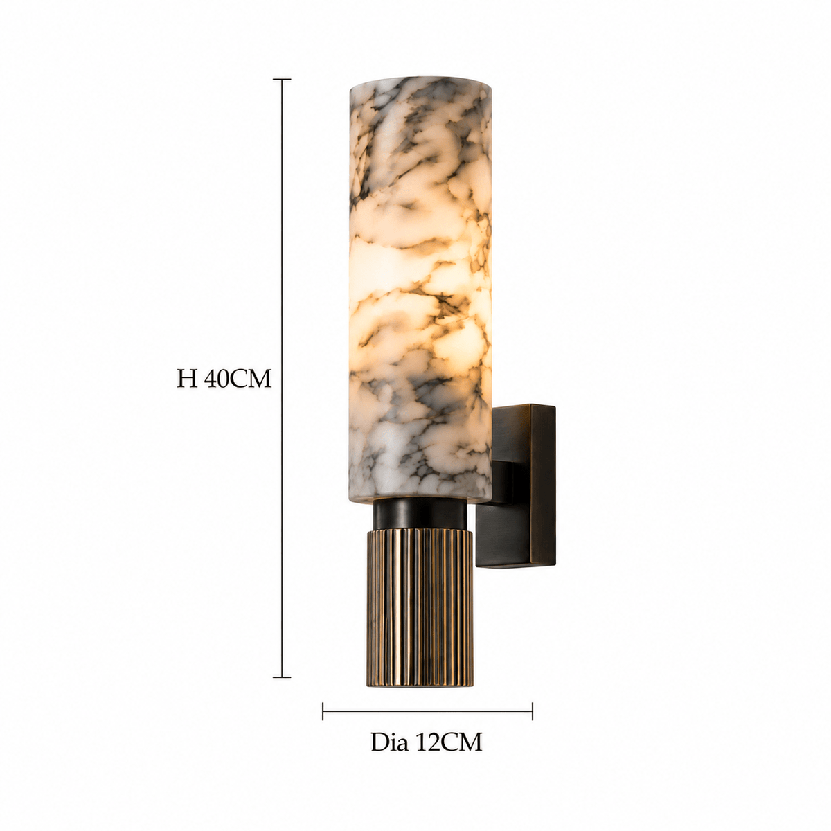 Applique Murale Cylindrique Marbre - Maison Du Design