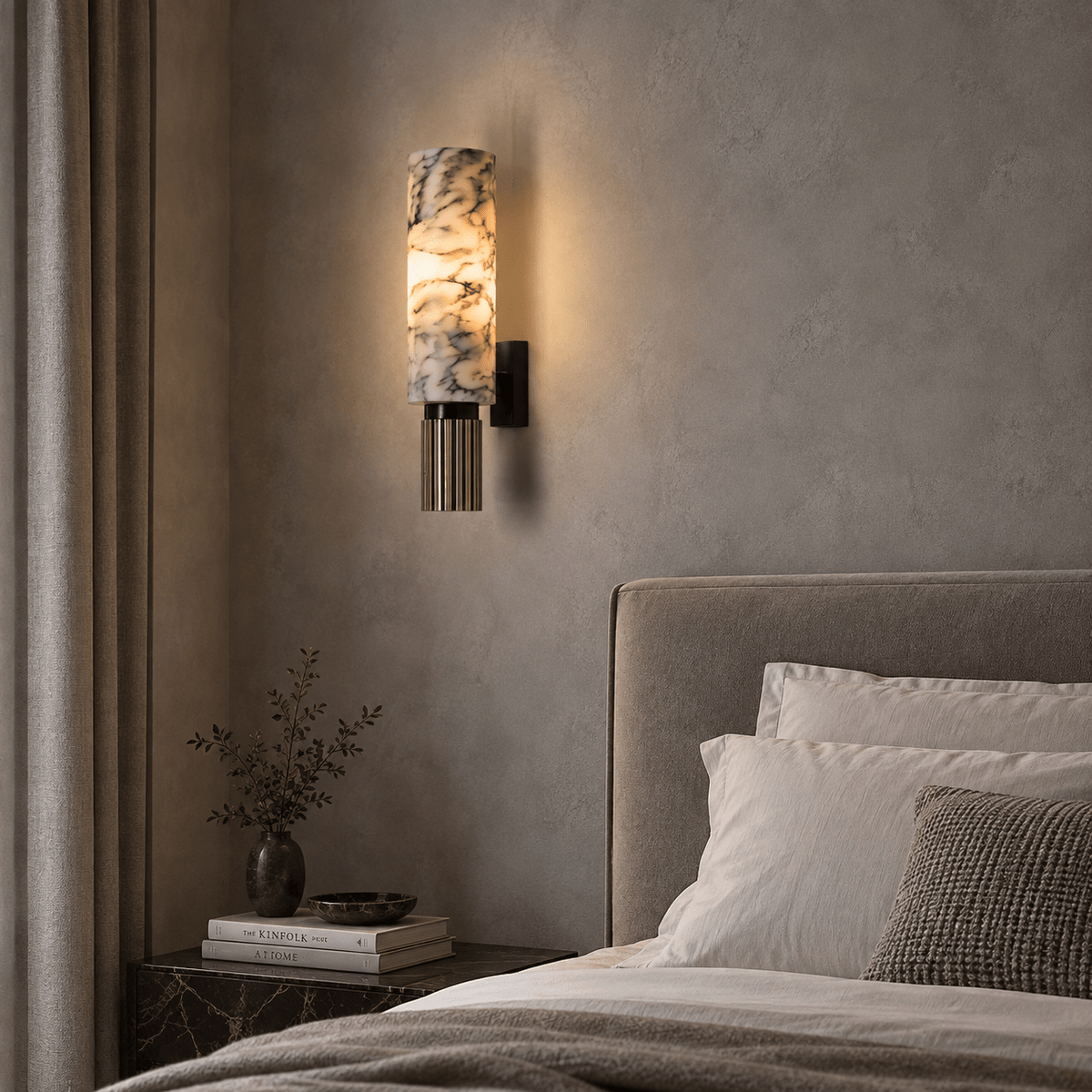Applique Murale Cylindrique Marbre - Maison Du Design