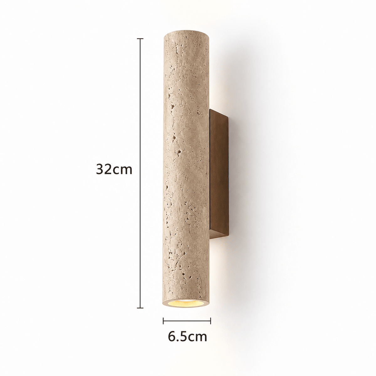 Applique Murale Travertin Cylindrique - Maison Du Design