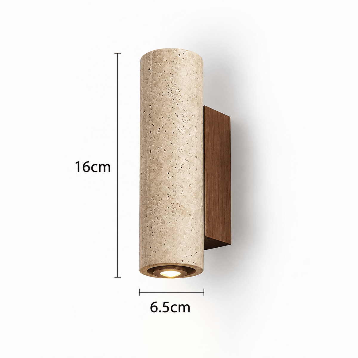 Applique Murale Travertin Cylindrique - Maison Du Design