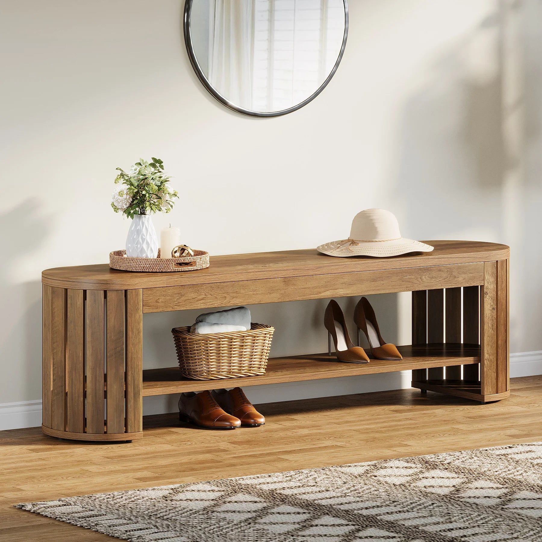 Banc d'Entrée Design Forme Arrondie - Maison Du Design