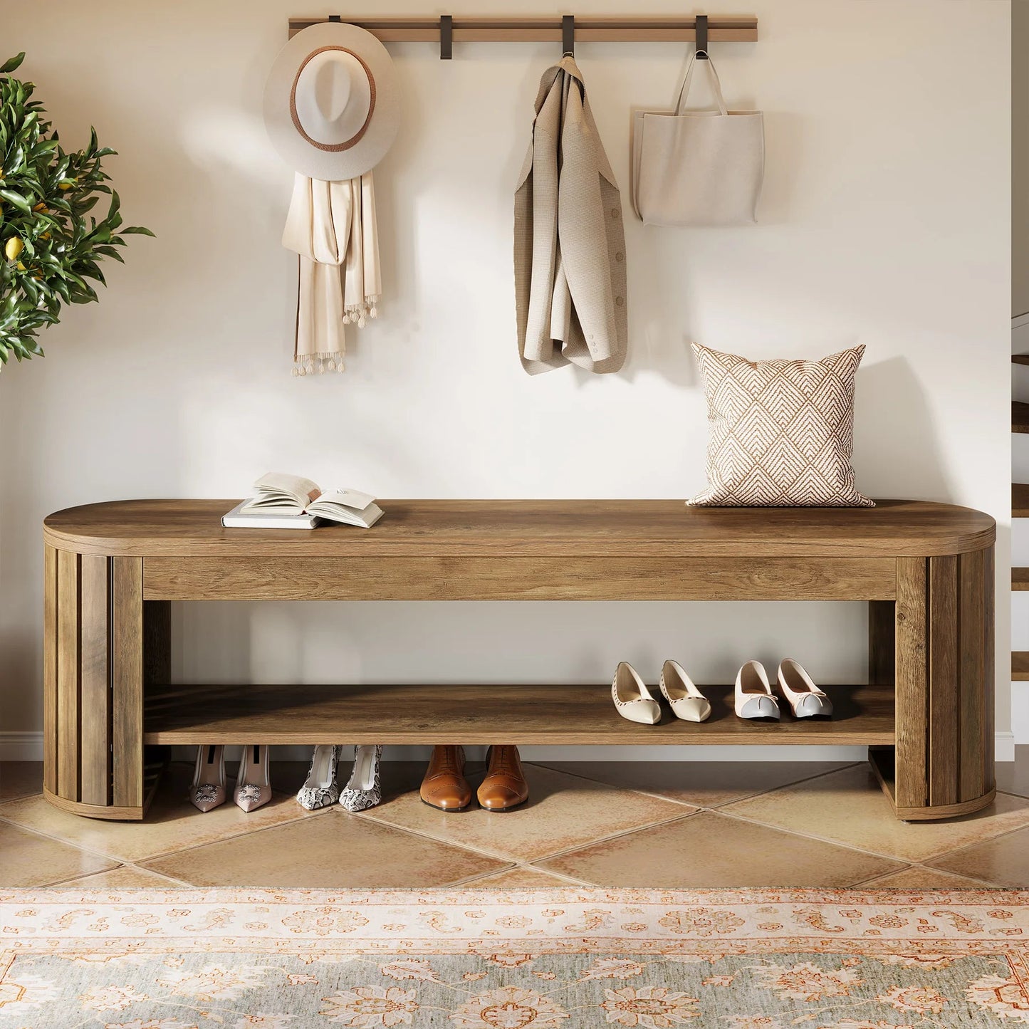 Banc d'Entrée Design Forme Arrondie - Maison Du Design