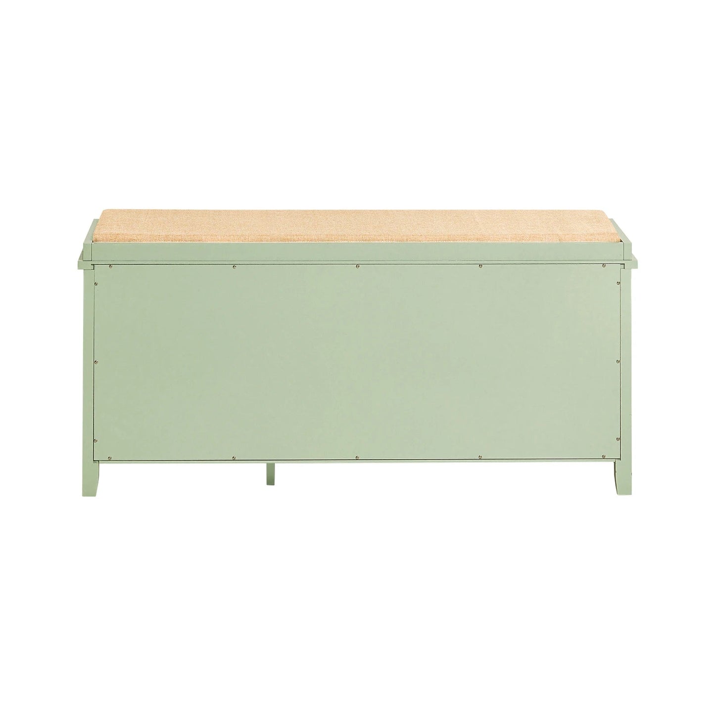 Banc d'Entrée Vert Sauge en Cannage Rotin - Maison Du Design