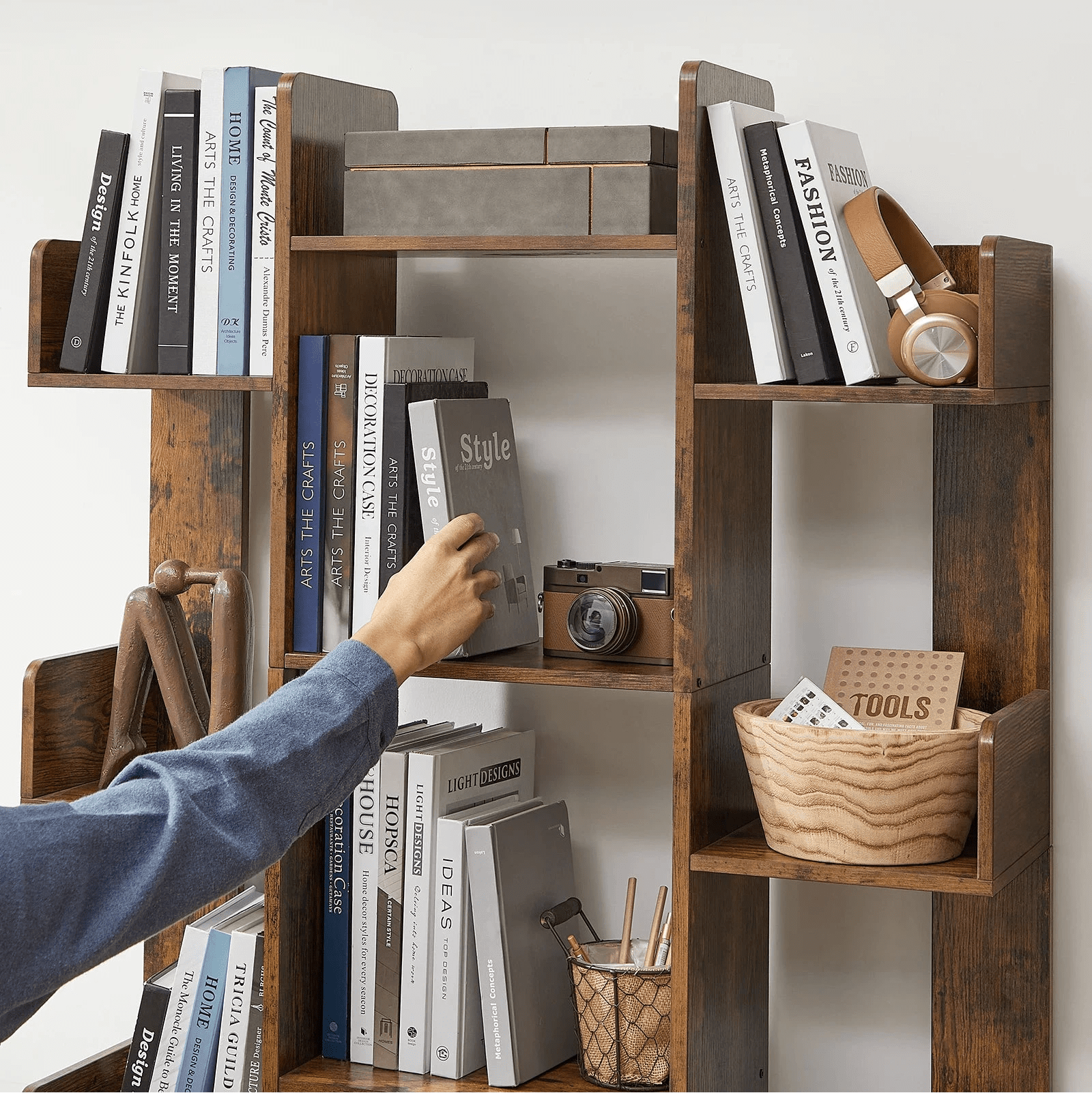 Étagère Bibliothèque Industrielle Vintage - Maison Du Design