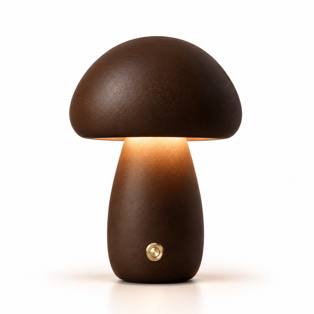 Lampe Champignon Bois Foncé - Maison Du Design