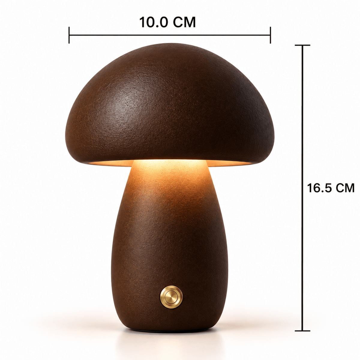 Lampe Champignon Bois Foncé - Maison Du Design