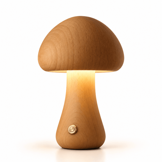 Lampe Champignon en Bois - Maison Du Design