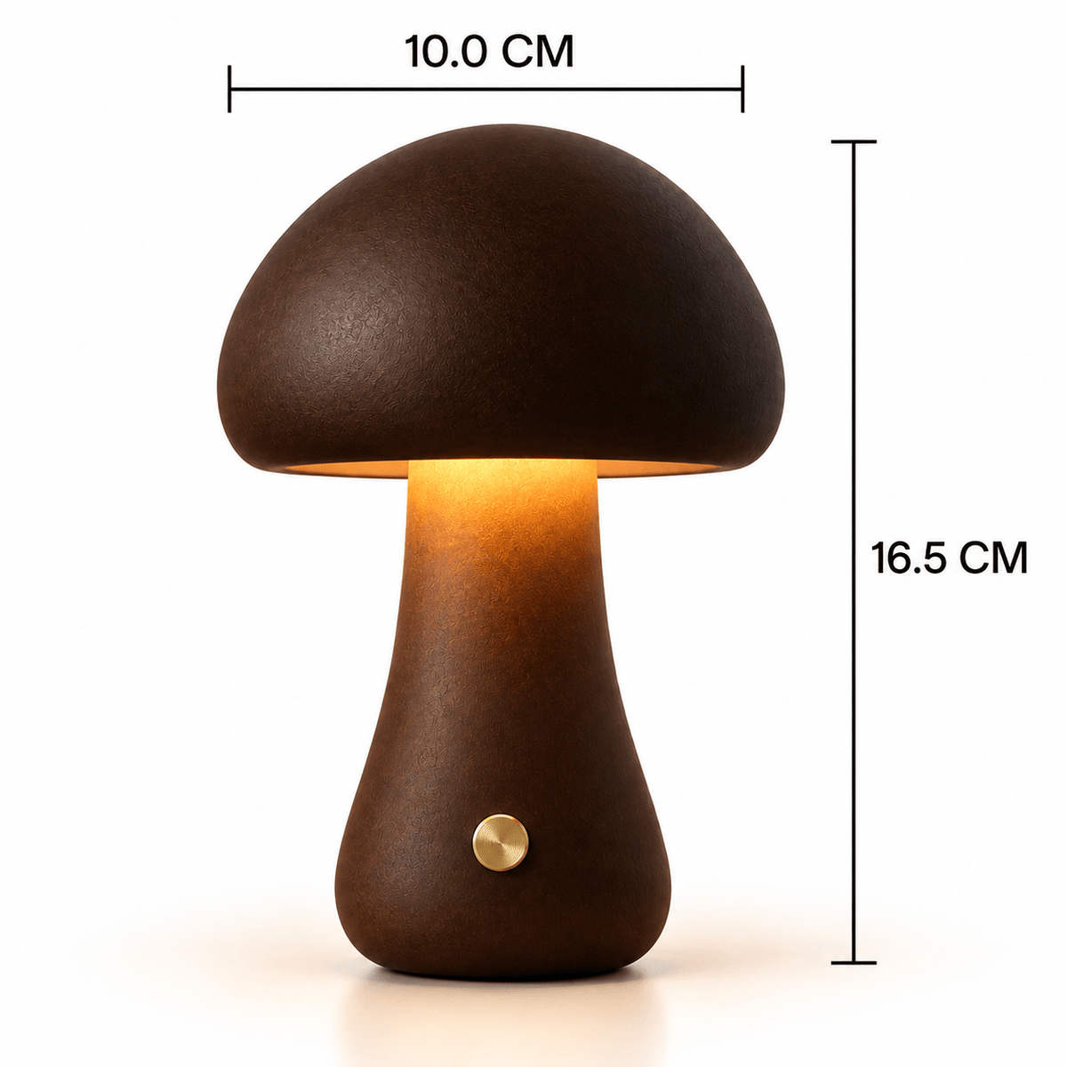 Lampe Champignon en Bois Foncé - Maison Du Design
