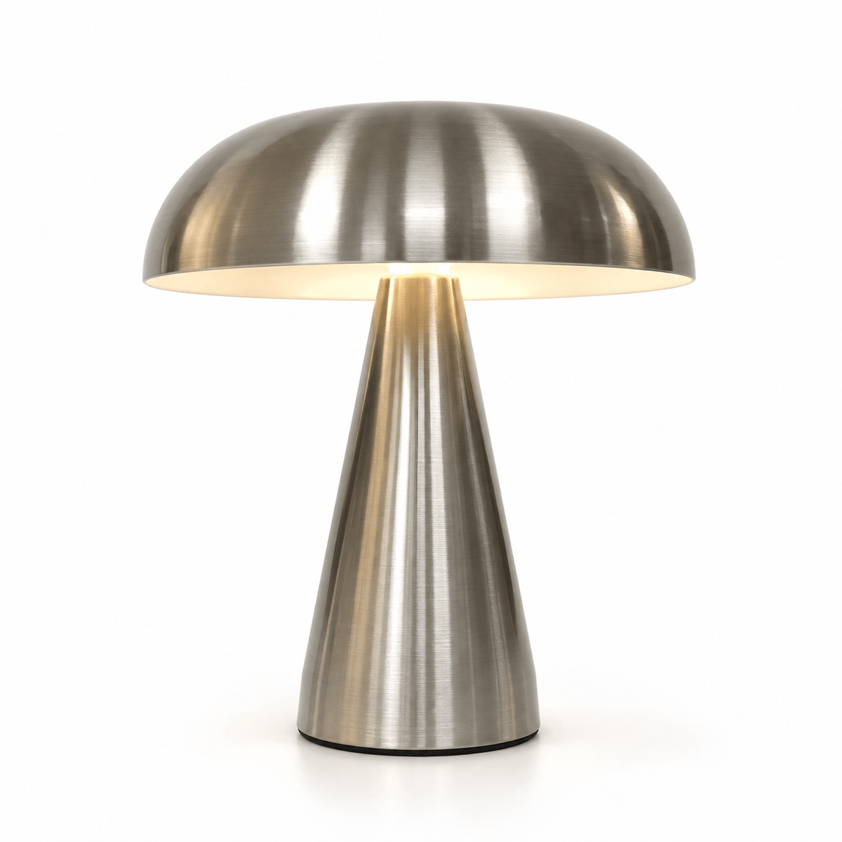Lampe Champignon Métal Argent - Maison Du Design