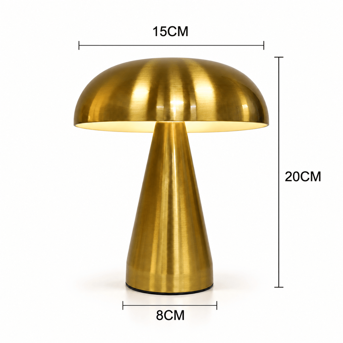 Lampe Champignon Métal Or - Maison Du Design