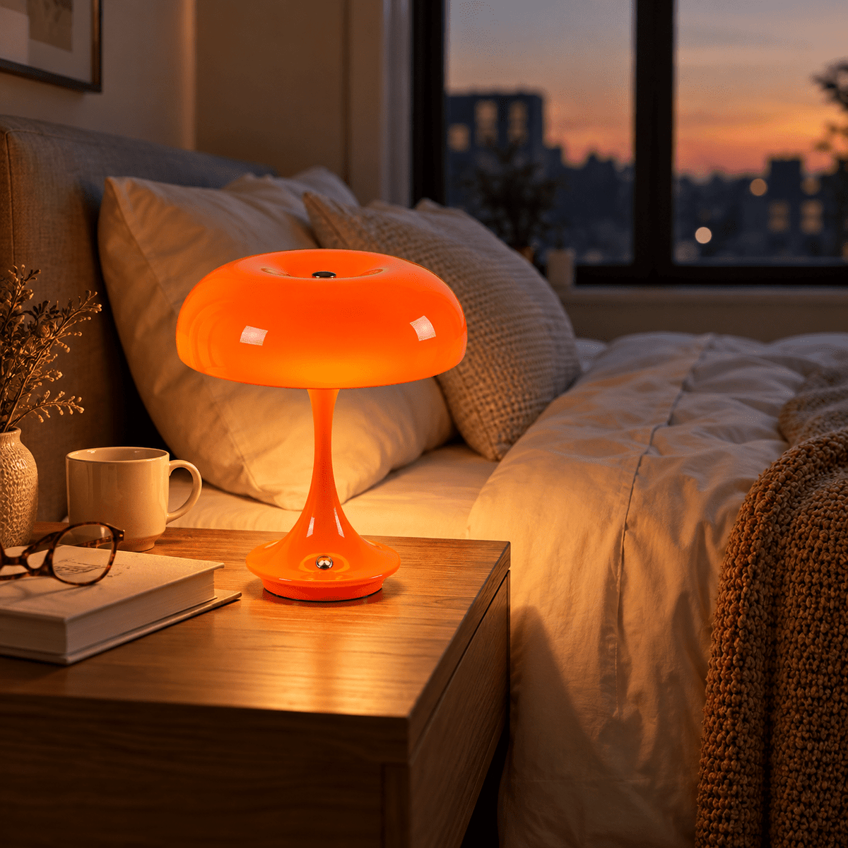 Lampe Champignon Orange - Maison Du Design