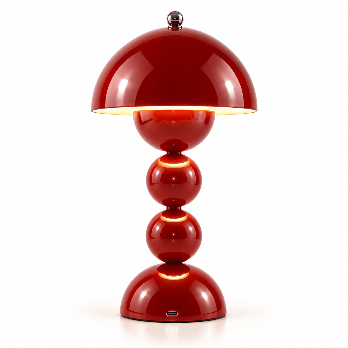 Lampe Champignon Scandinave Rouge - Maison Du Design