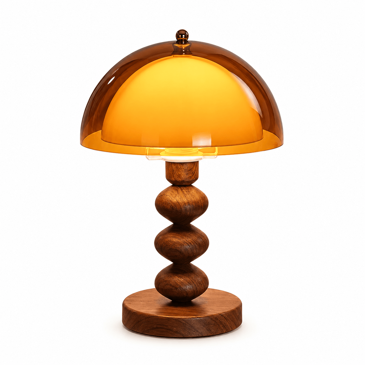 Lampe Champignon Vintage Bois - Maison Du Design