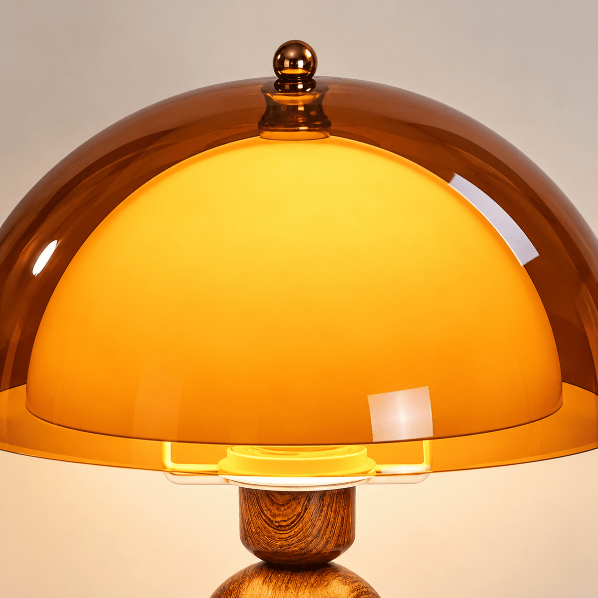 Lampe Champignon Vintage Bois - Maison Du Design