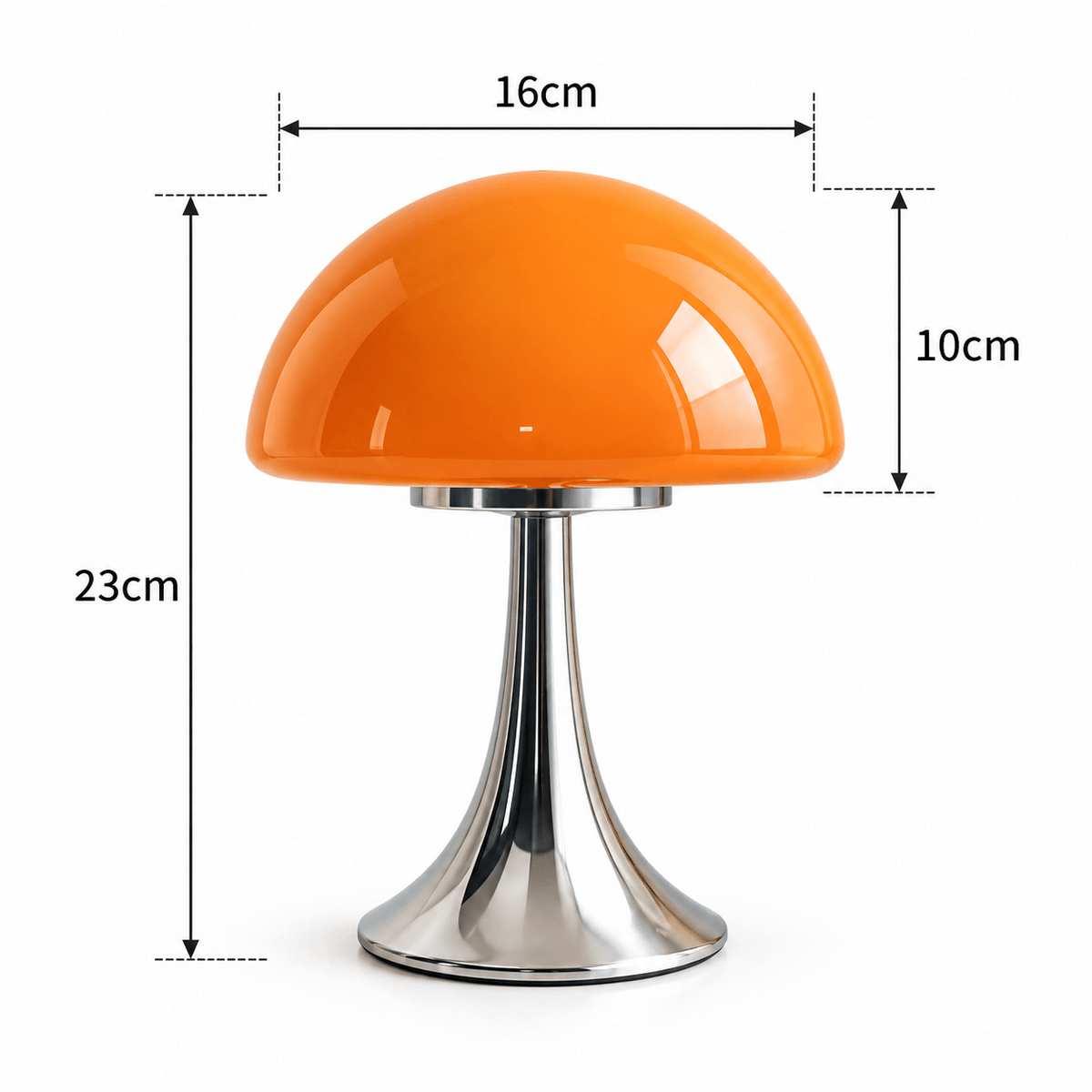 Lampe Champignon Vintage Pied Chromé - Maison Du Design