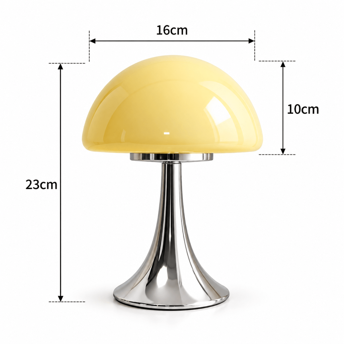 Lampe Champignon Vintage Pied Chromé - Maison Du Design