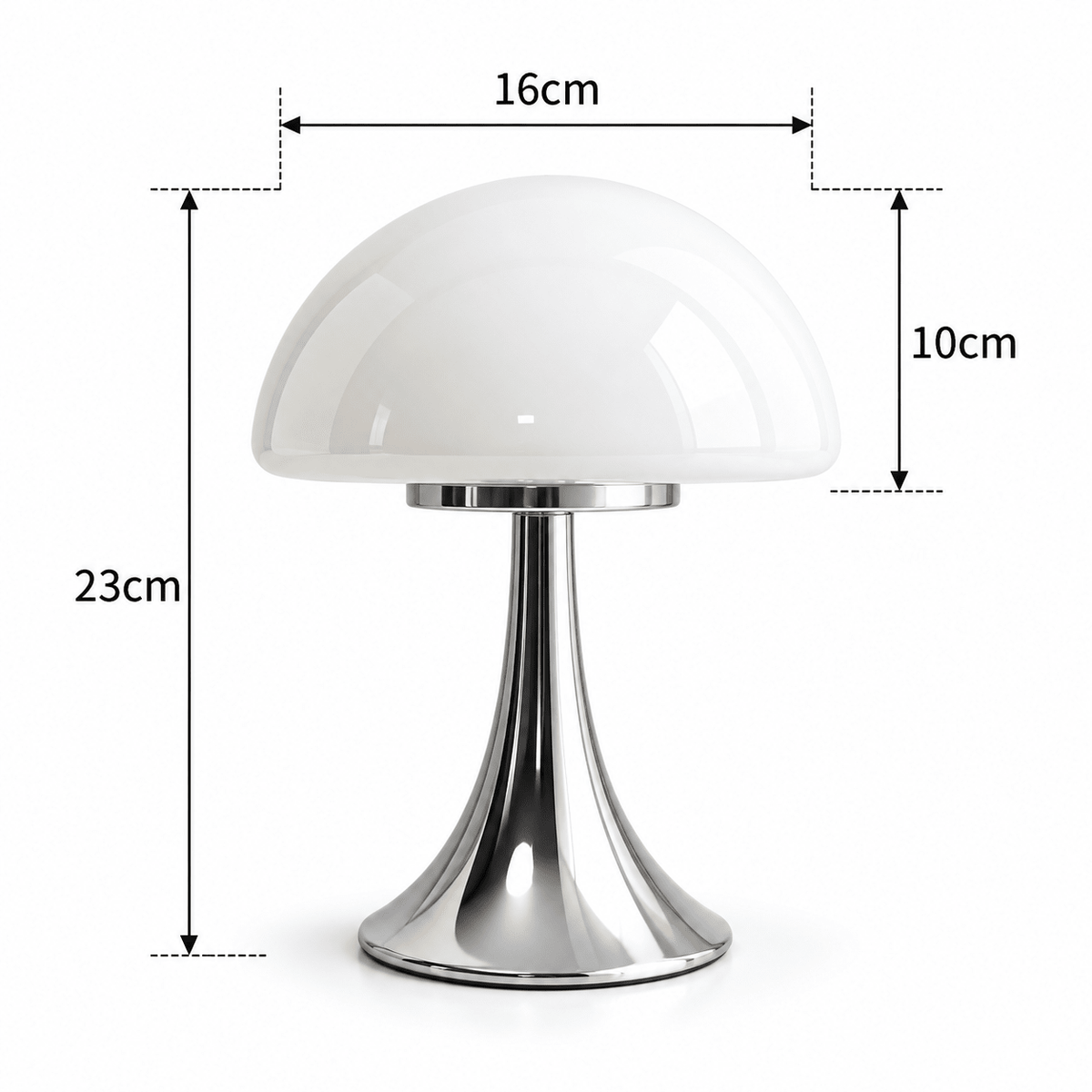 Lampe Champignon Vintage Pied Chromé - Maison Du Design