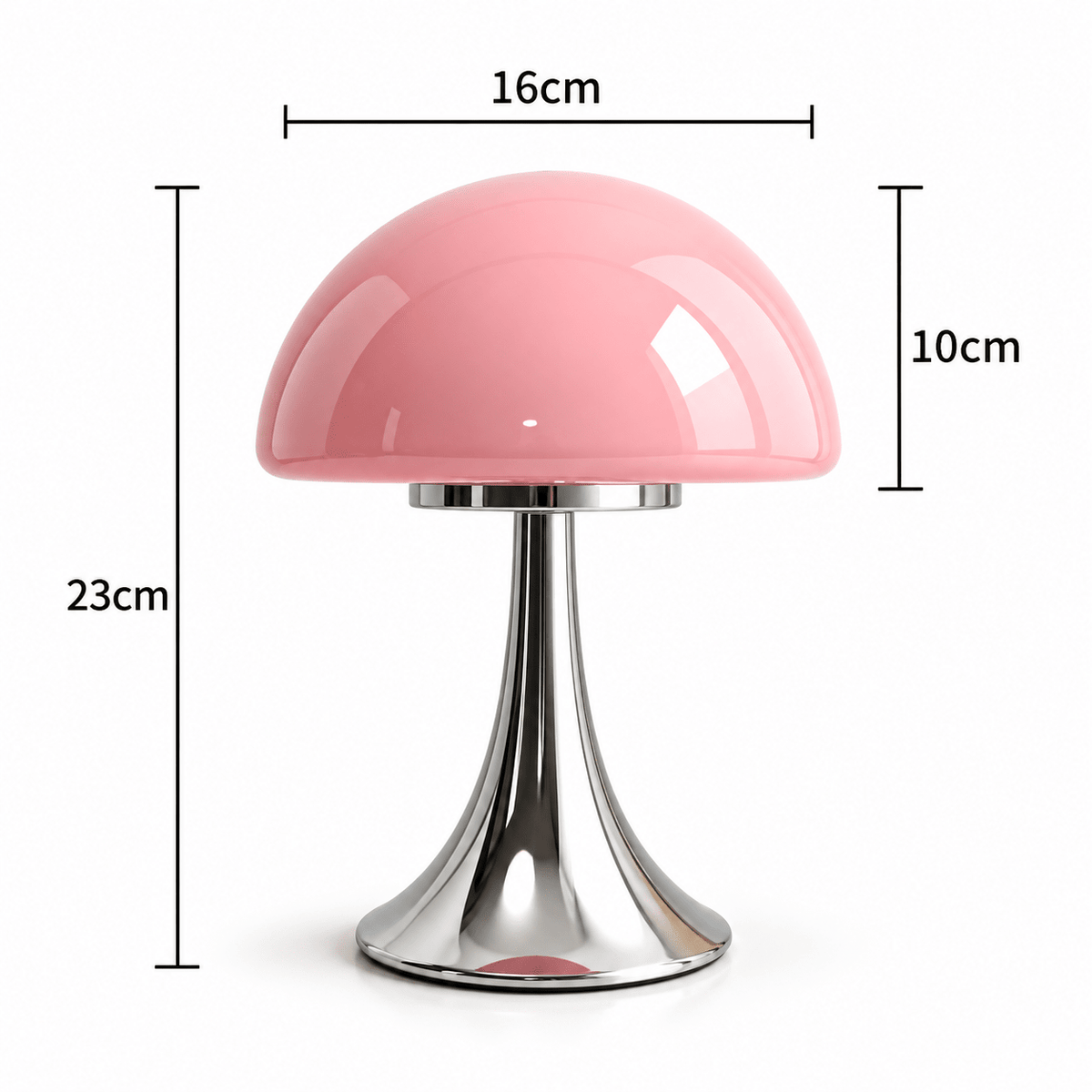 Lampe Champignon Vintage Pied Chromé - Maison Du Design