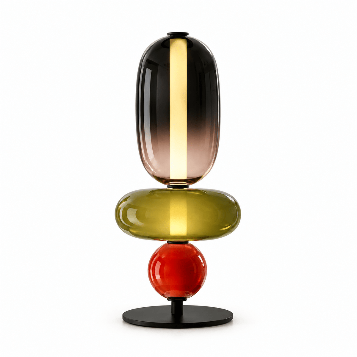 Lampe De Bureau En Verre Multicolore - Maison Du Design