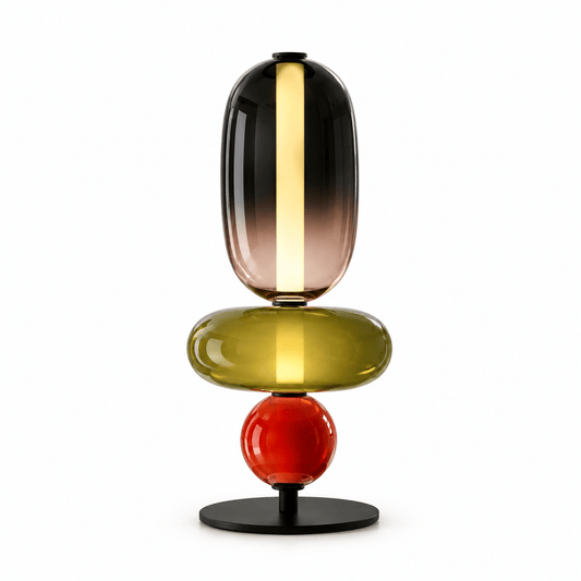 Lampe De Bureau En Verre Multicolore - Maison Du Design