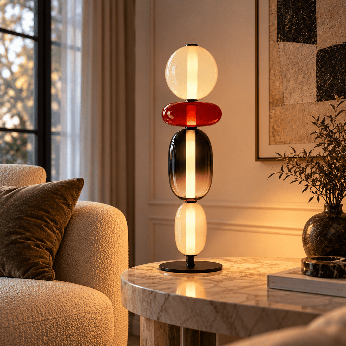 Lampe De Bureau En Verre Sphères - Maison Du Design