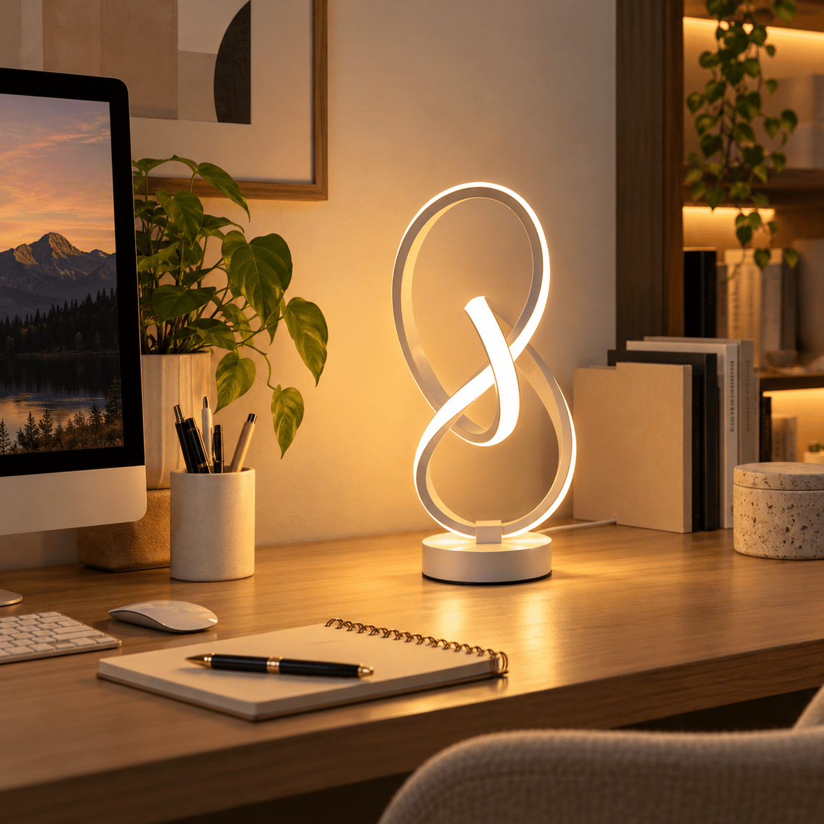 Lampe De Bureau LED Spirale - Maison Du Design