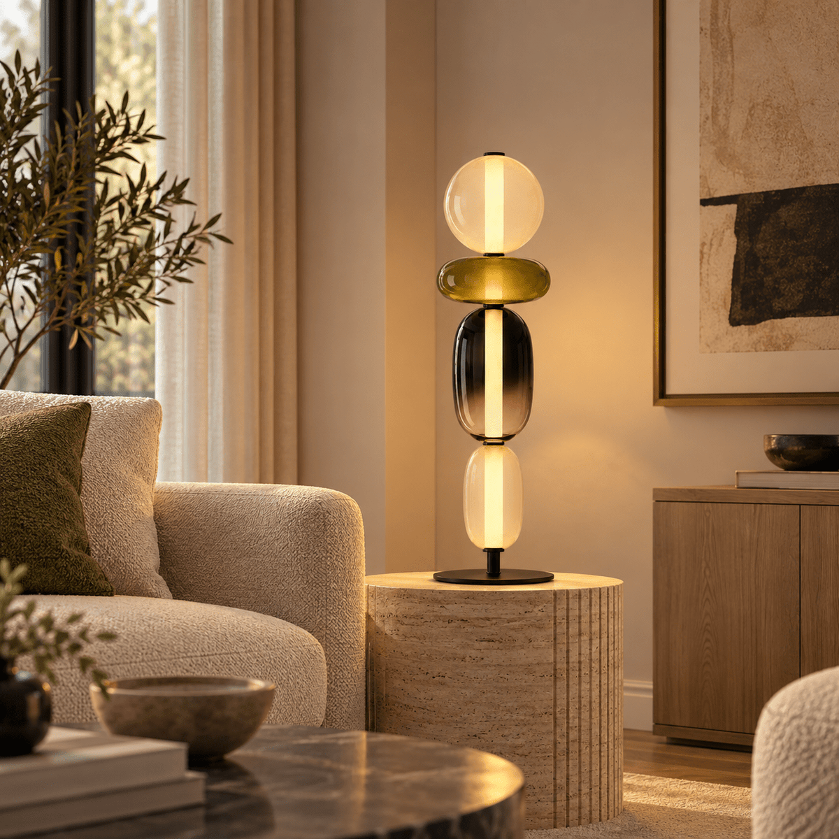 Lampe De Bureau Sphères En Verre - Maison Du Design