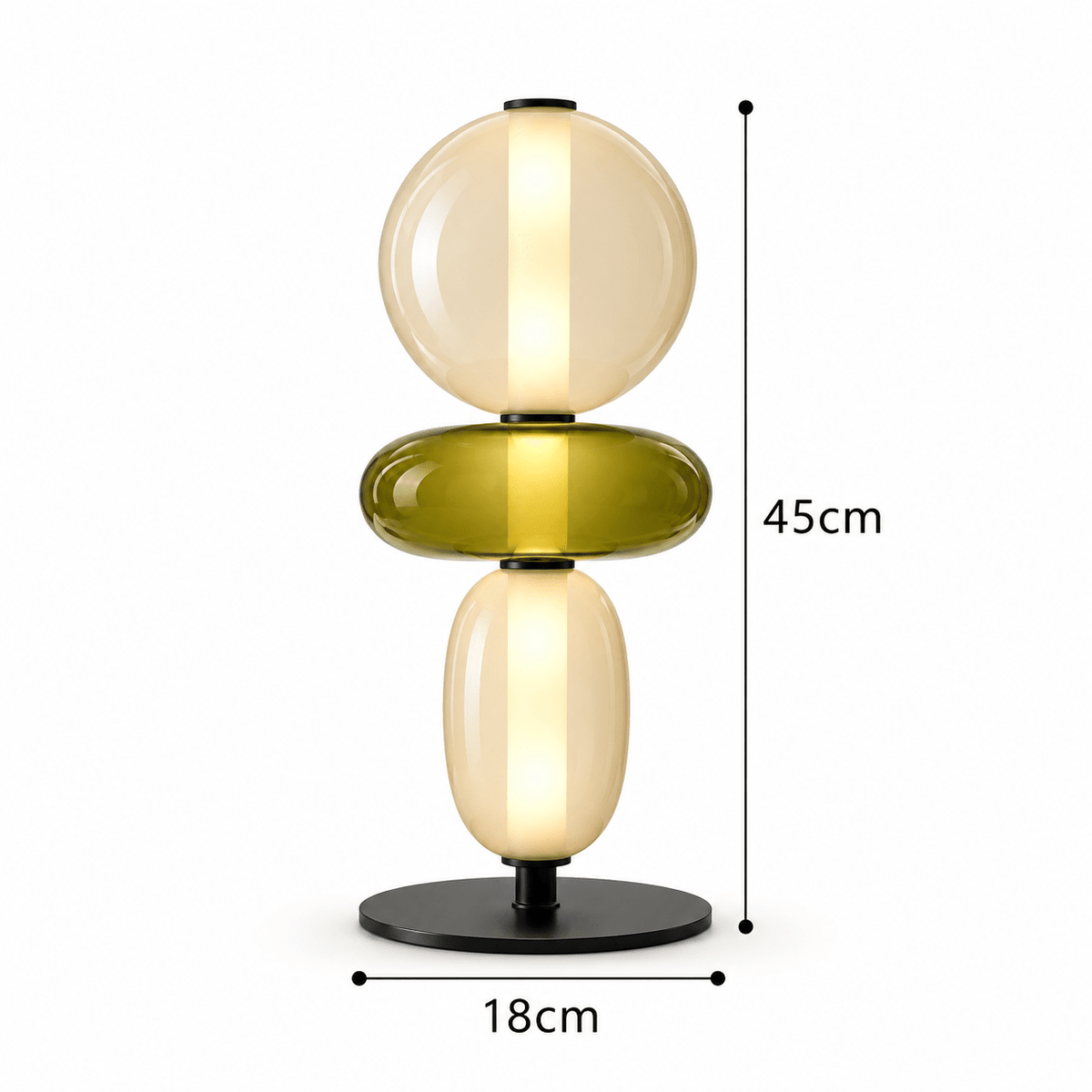 Lampe De Bureau Verre Coloré Design - Maison Du Design