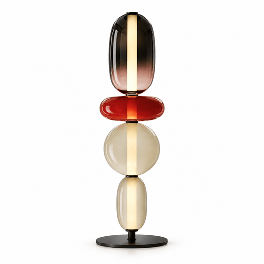 Lampe De Bureau Verre Design Empilés - Maison Du Design