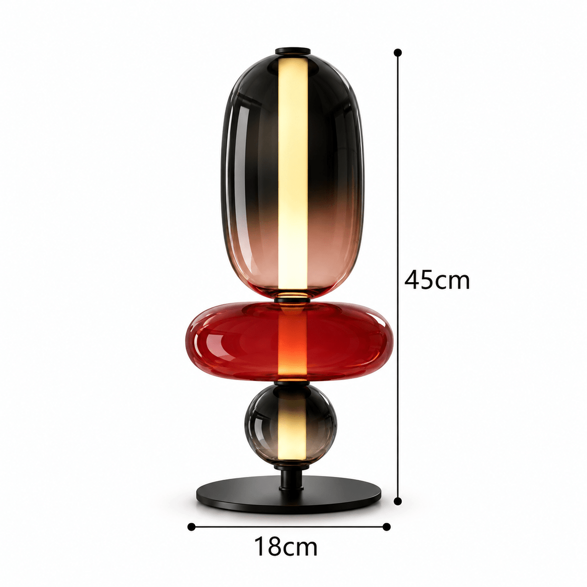Lampe De Bureau Verre Multicolore - Maison Du Design