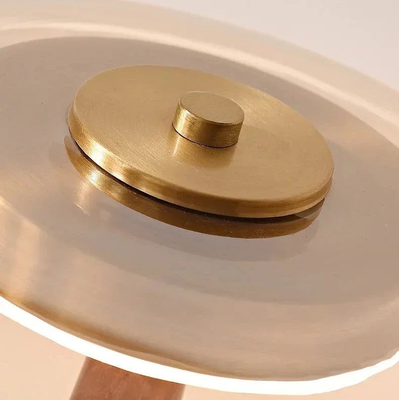 Lampe de Chevet Champignon Bois et Verre - Maison Du Design