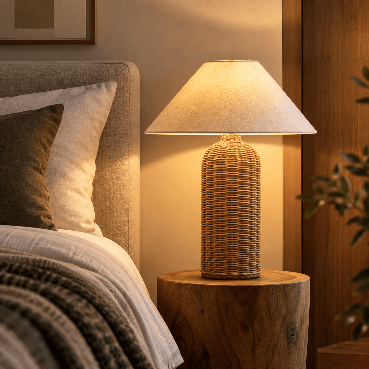 Lampe De Chevet Osier Bohème - Maison Du Design