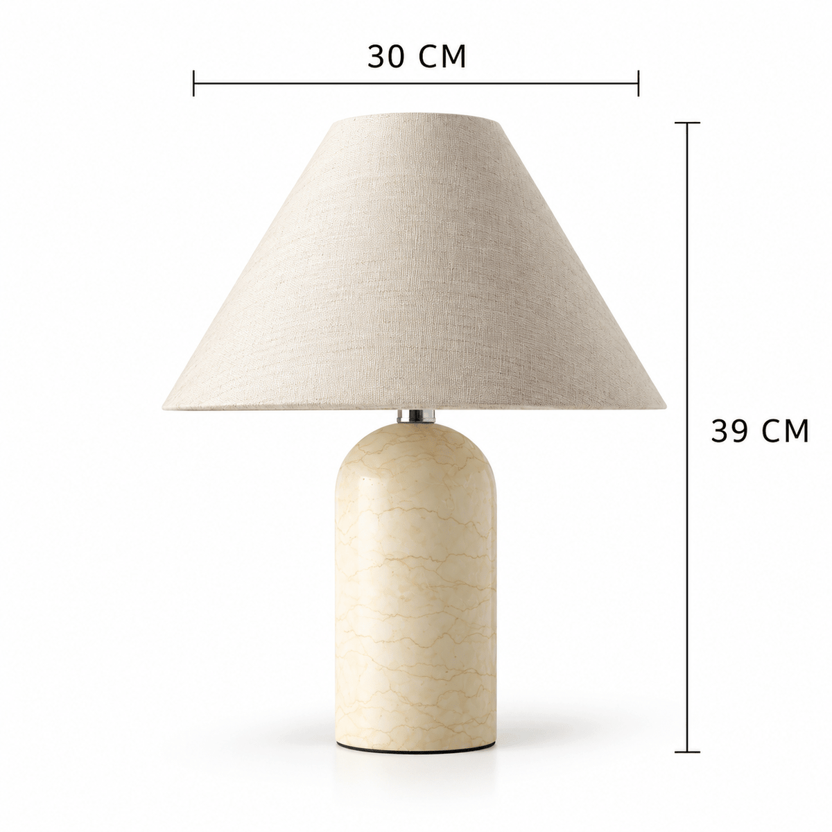 Lampe De Table Marbre Blanc Design - Maison Du Design