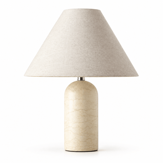 Lampe De Table Marbre Blanc Design - Maison Du Design