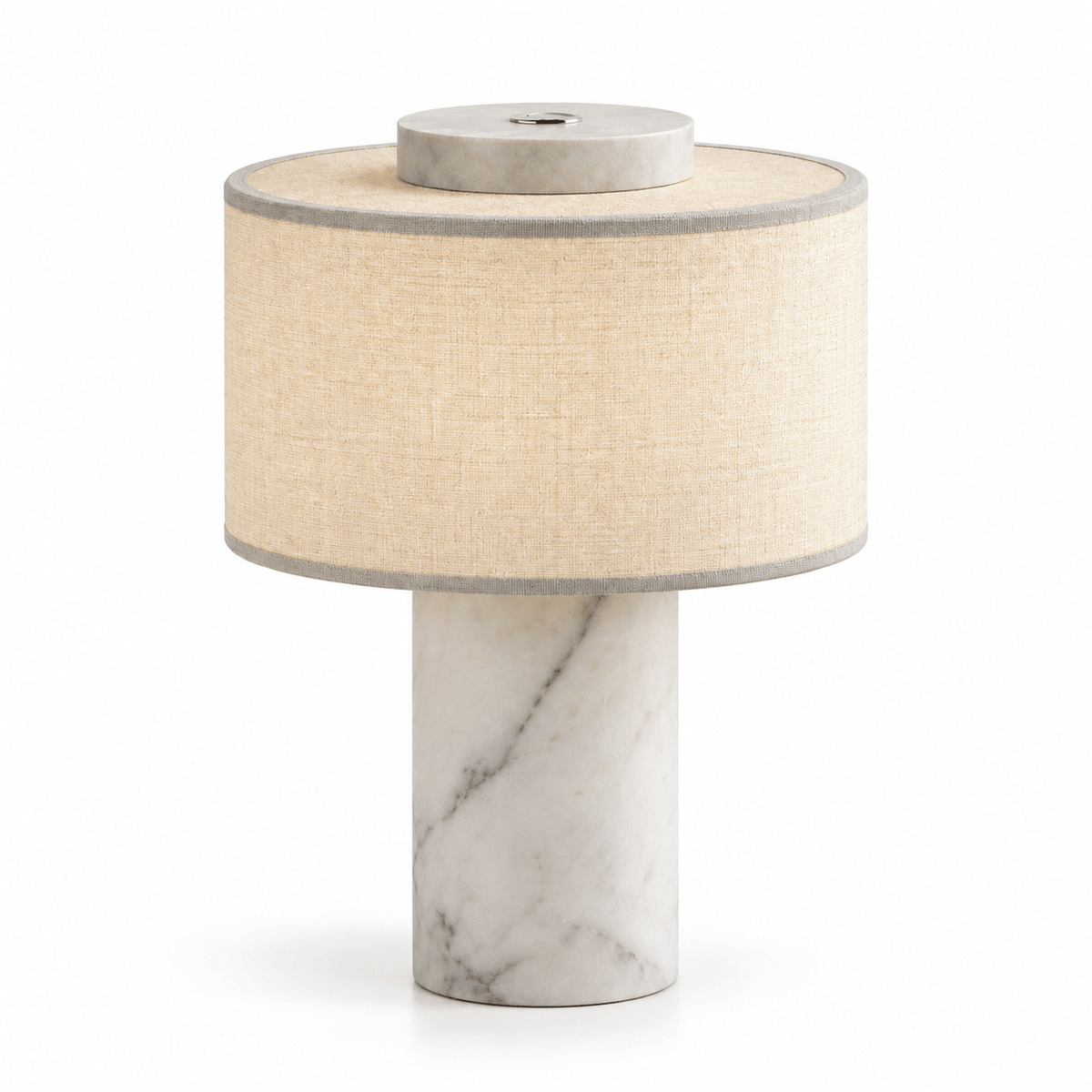 Lampe De Table Marbre Blanc Sans Fil - Maison Du Design