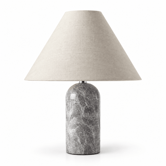 Lampe De Table Marbre Gris Design - Maison Du Design