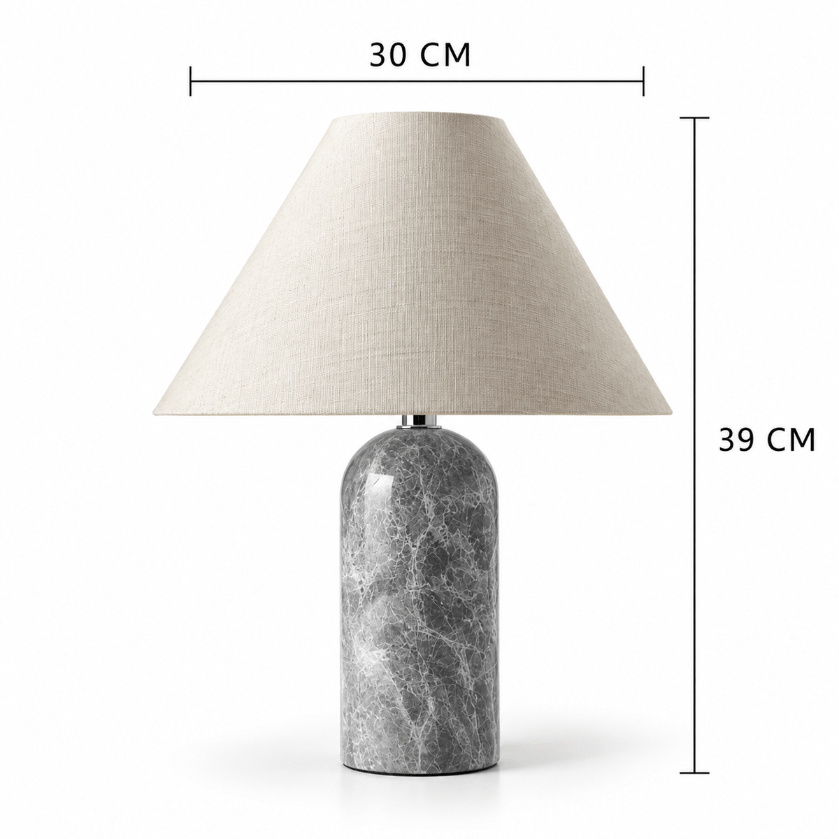 Lampe De Table Marbre Gris Design - Maison Du Design
