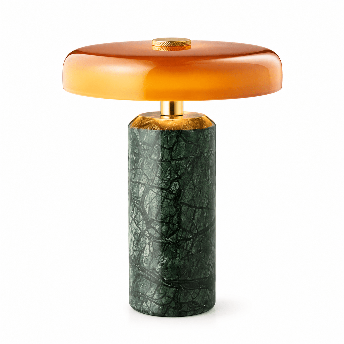 Lampe De Table Marbre Vert Champignon - Maison Du Design