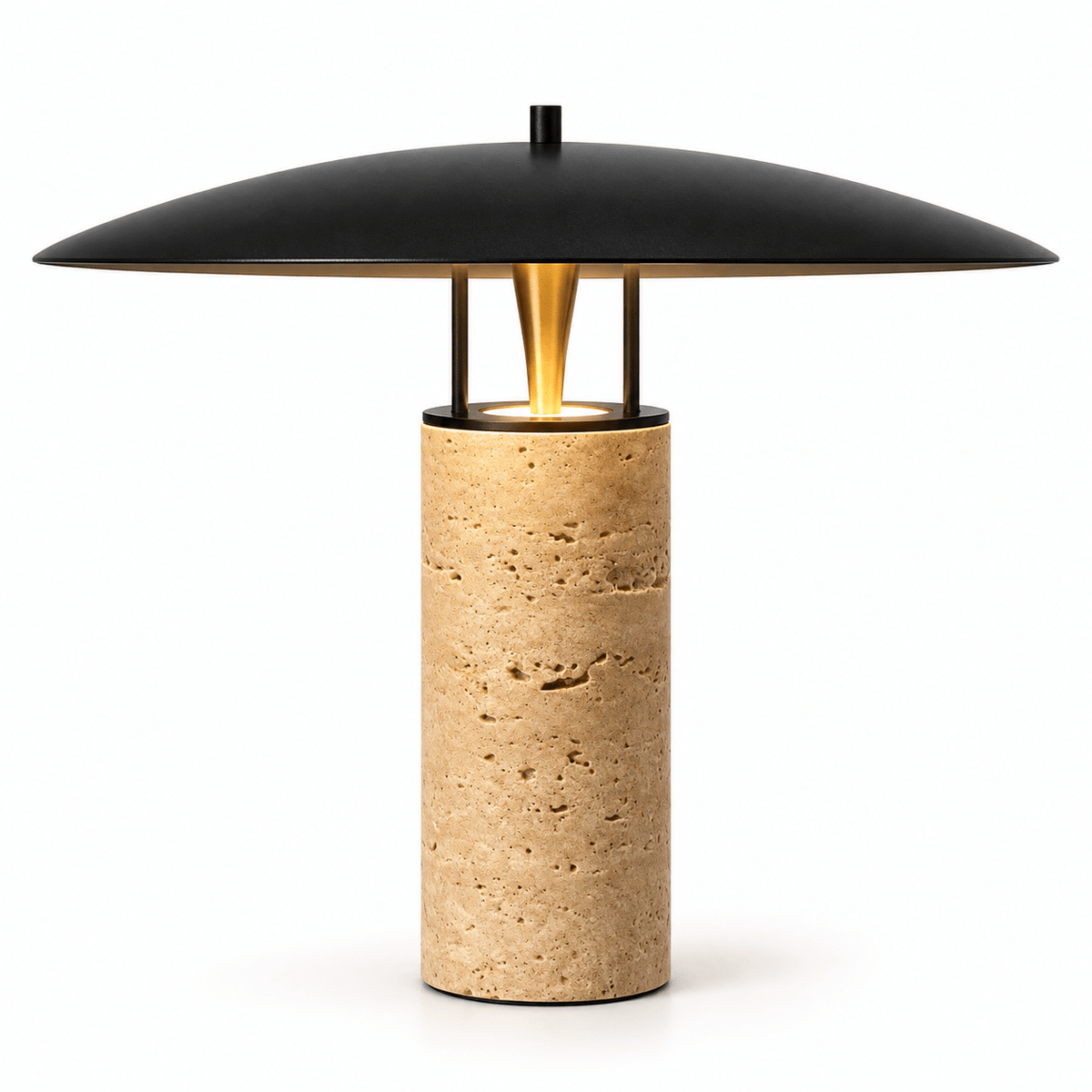 Lampe De Table Travertin Champignon Design - Maison Du Design