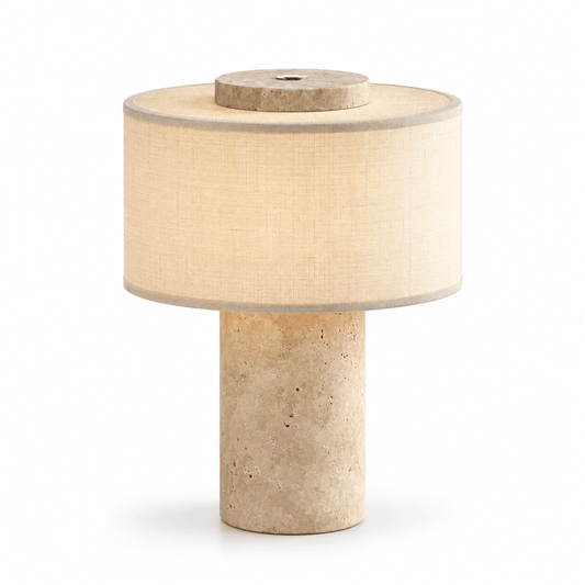 Lampe De Table Travertin Sans Fil - Maison Du Design