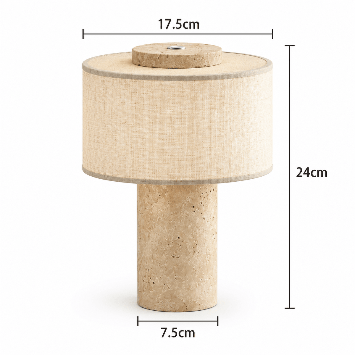 Lampe De Table Travertin Sans Fil - Maison Du Design