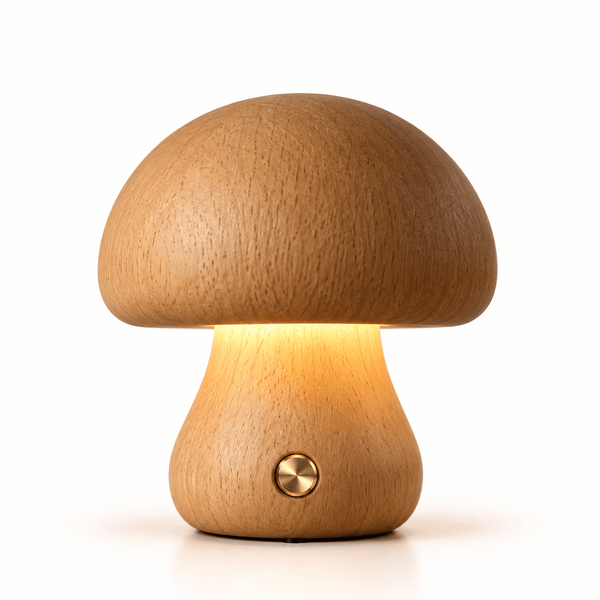 Lampe Forme Champignon Bois - Maison Du Design