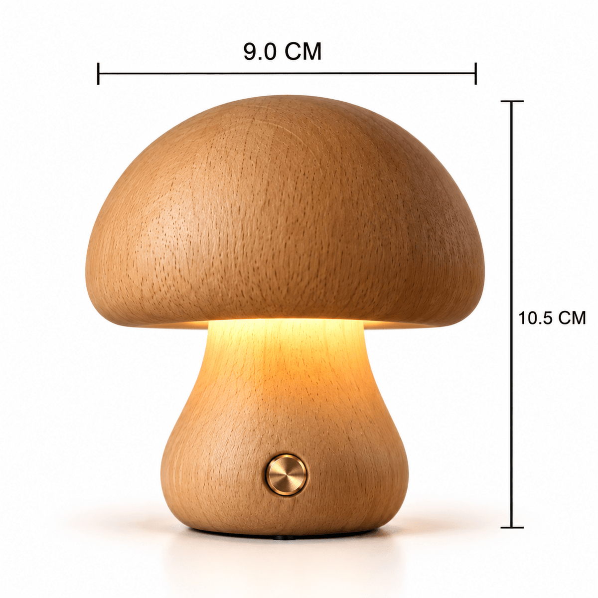 Lampe Forme Champignon Bois - Maison Du Design